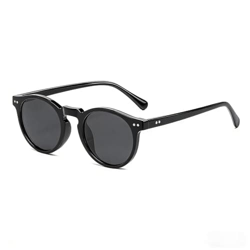 Gleyemor Vintage Round (Black Acetate, Black / Grey)