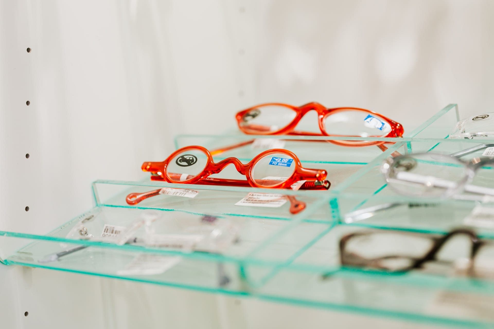 Close-up of layered tortoiseshell cellulose acetate, the material sunglasses frames are cut from